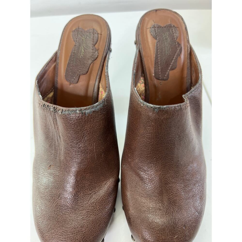 Zodiac Vintage Clogs Chocolate Brown Studded Detail Size 7 - Picture 8 of 8